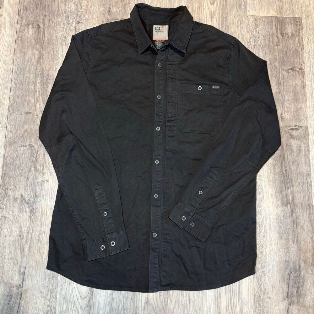 5.11 Tactical Shirt Mens Large Black Legend Uniform Button Down